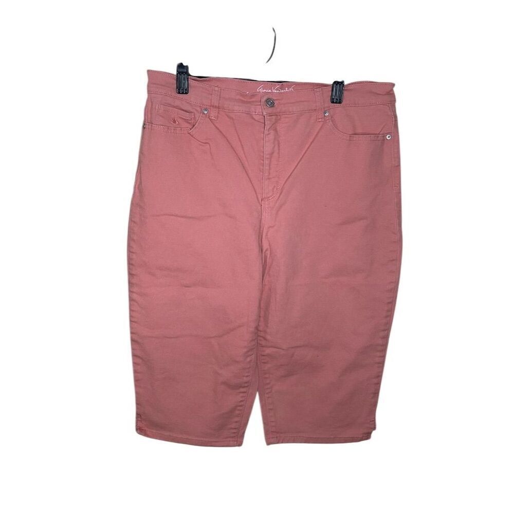 Gloria Vanderbilt Women's Capri Pants Size 16 Pink High-Rise Casual